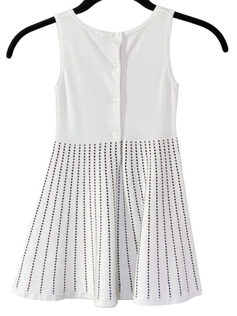 Janie and Jack Bow Sweater Dress Girls 4 Black White Preppy Holiday Party - Picture 6 of 8